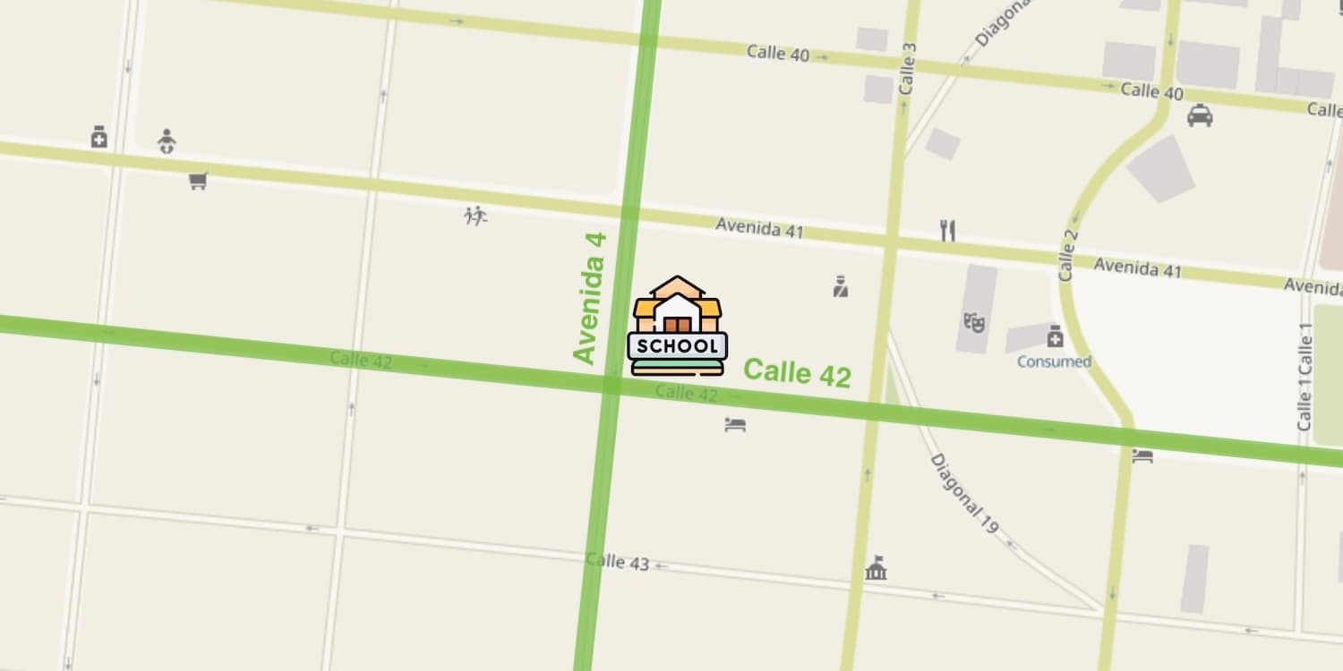 Ubicación del Instituto de Cultura Inglesa de La Costa